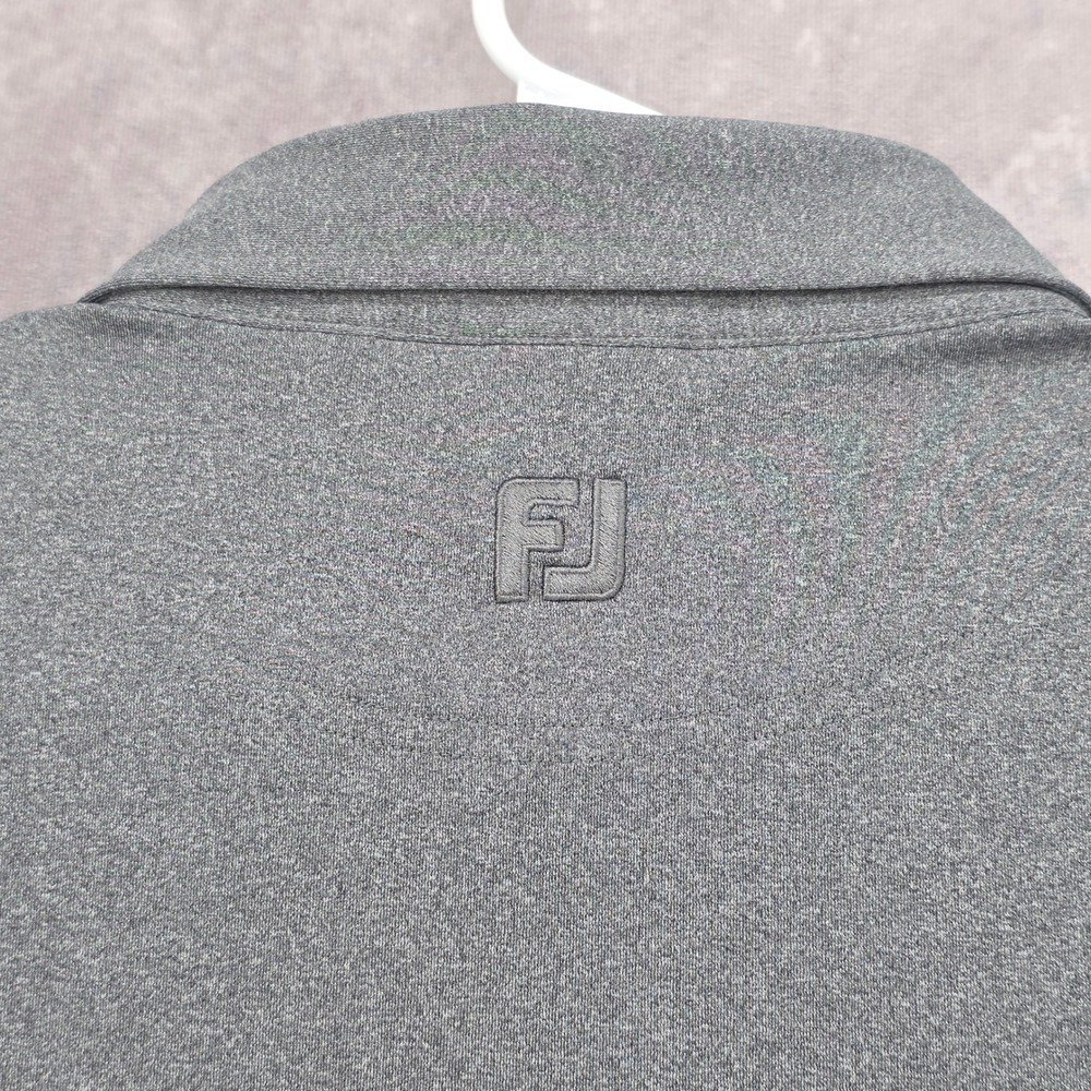 FootJoy Fj Mens 2XL Golf Polo Shirt Performance Gray Short Sleeve Stretch - Picture 7 of 10